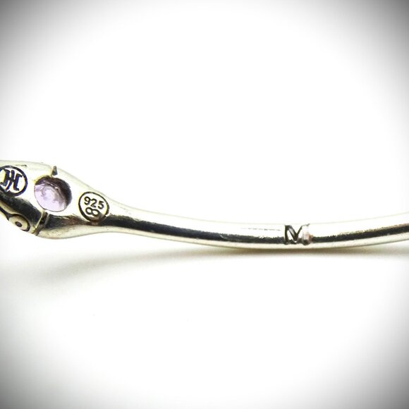 JOHN HARDY Bamboo Collection Sterling Silver & Amethyst Set of Three Bracelets M - Picture 6 of 9